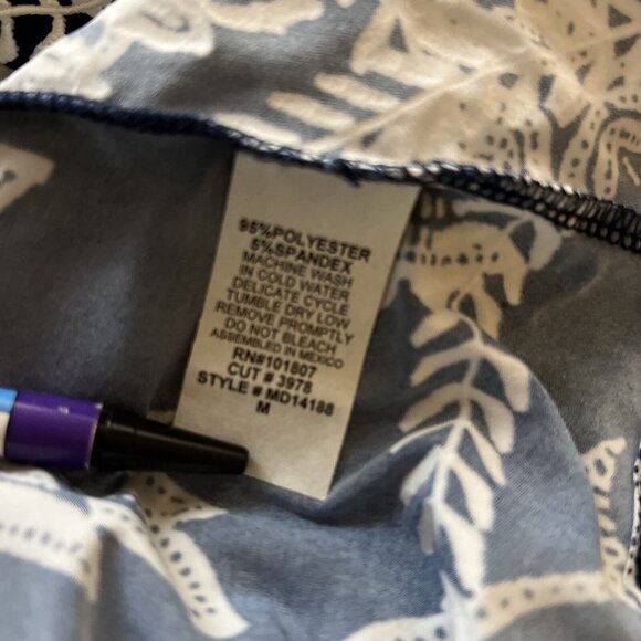 Espresso Womens Size M Dress Navy White Embroidered Bell Sleeve Above Knee - Picture 5 of 5